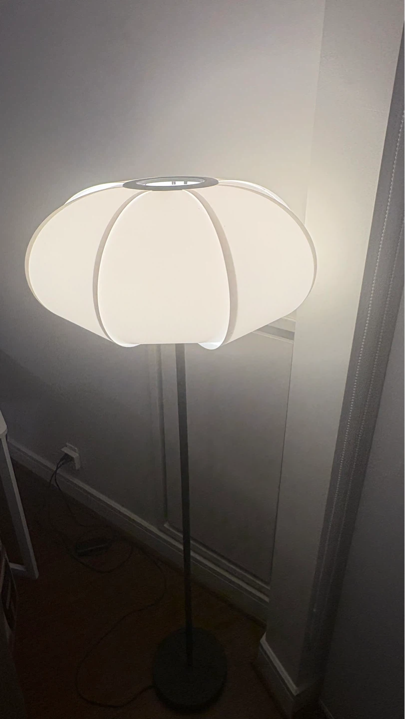Modern White Drum Shade Floor Lamp - photo 3