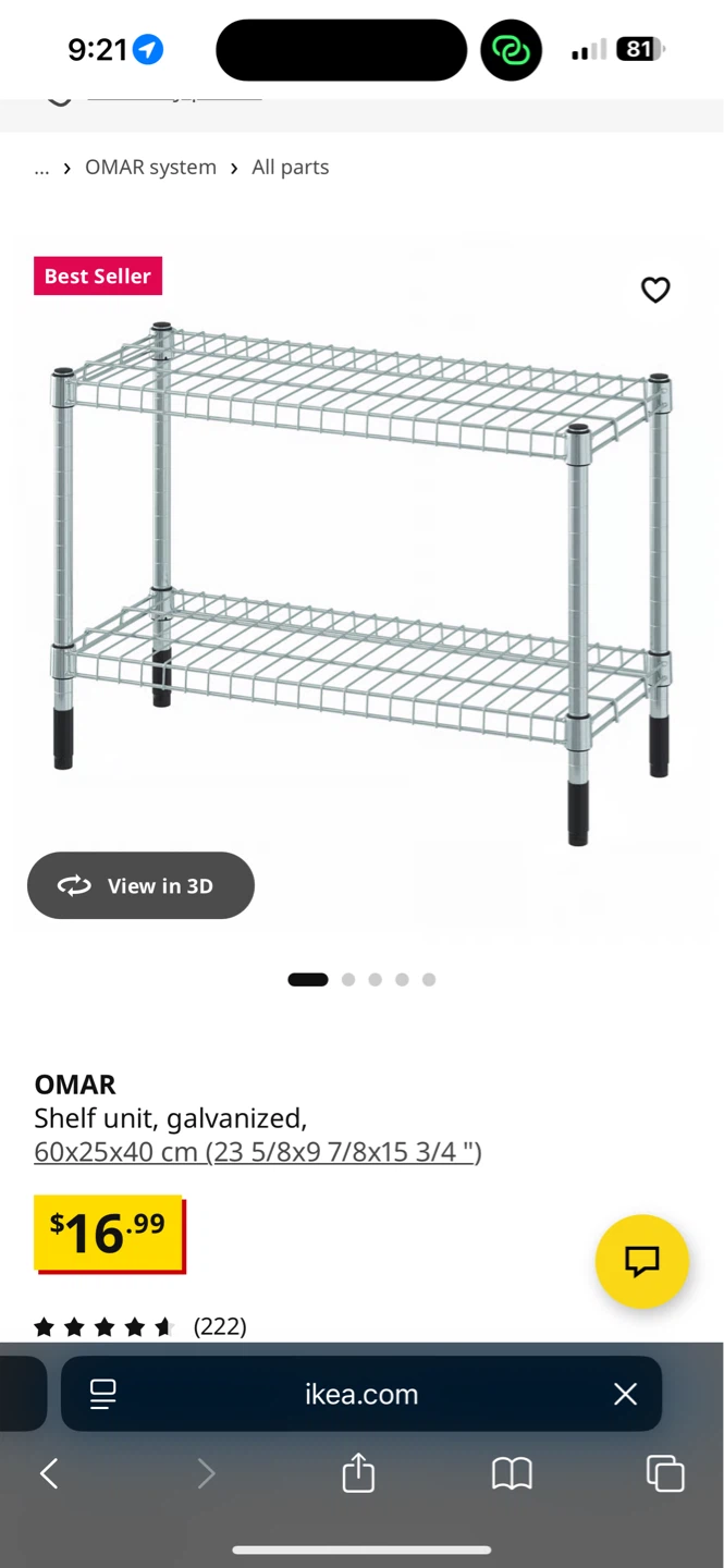 IKEA metal shelf unit - photo 2
