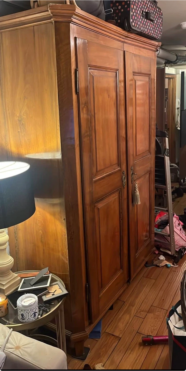 Vintage Wooden Armoire Wardrobe Closet - photo 2