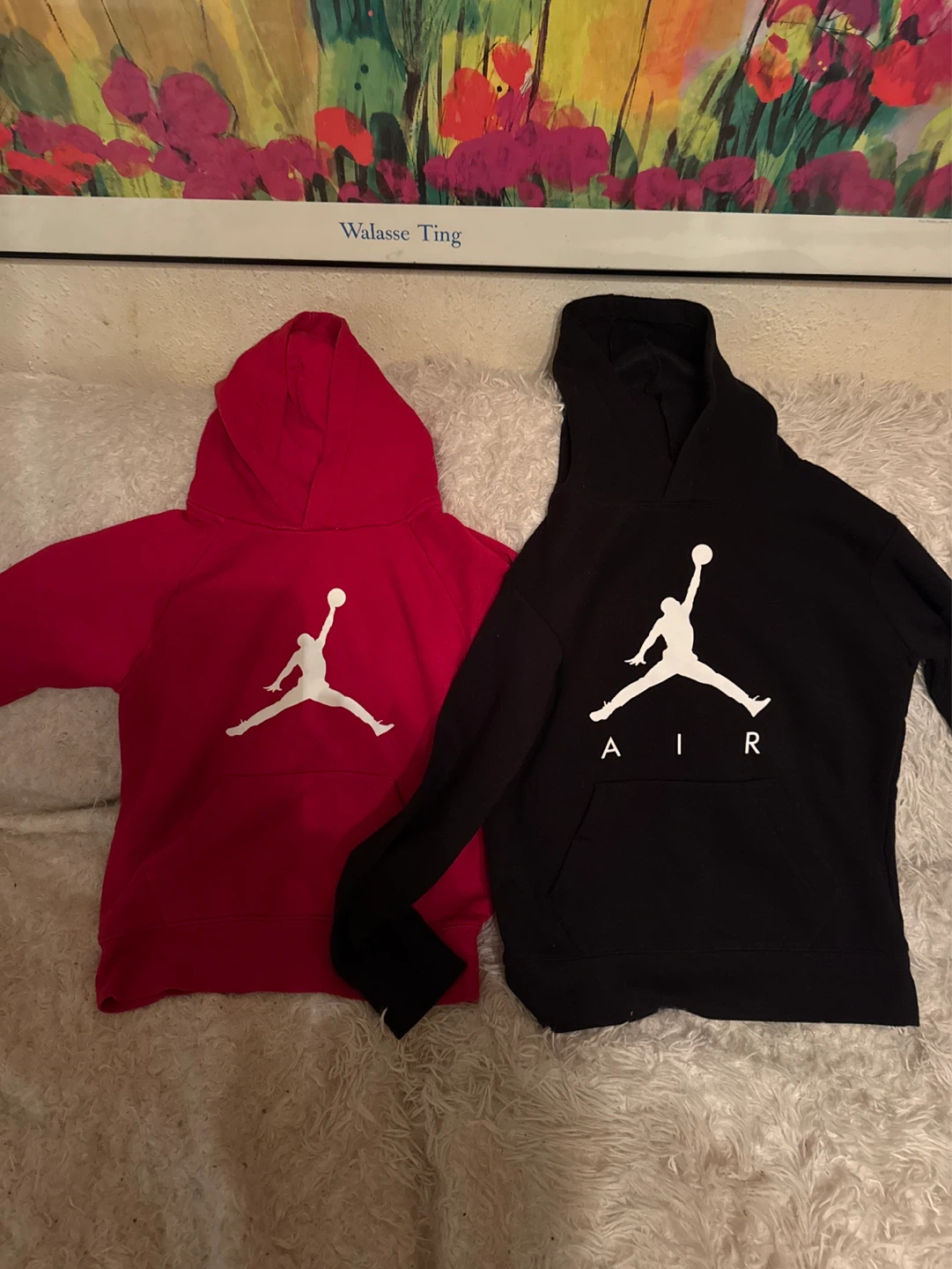 Jordan Hoodies - Red and Black boys size 10/12