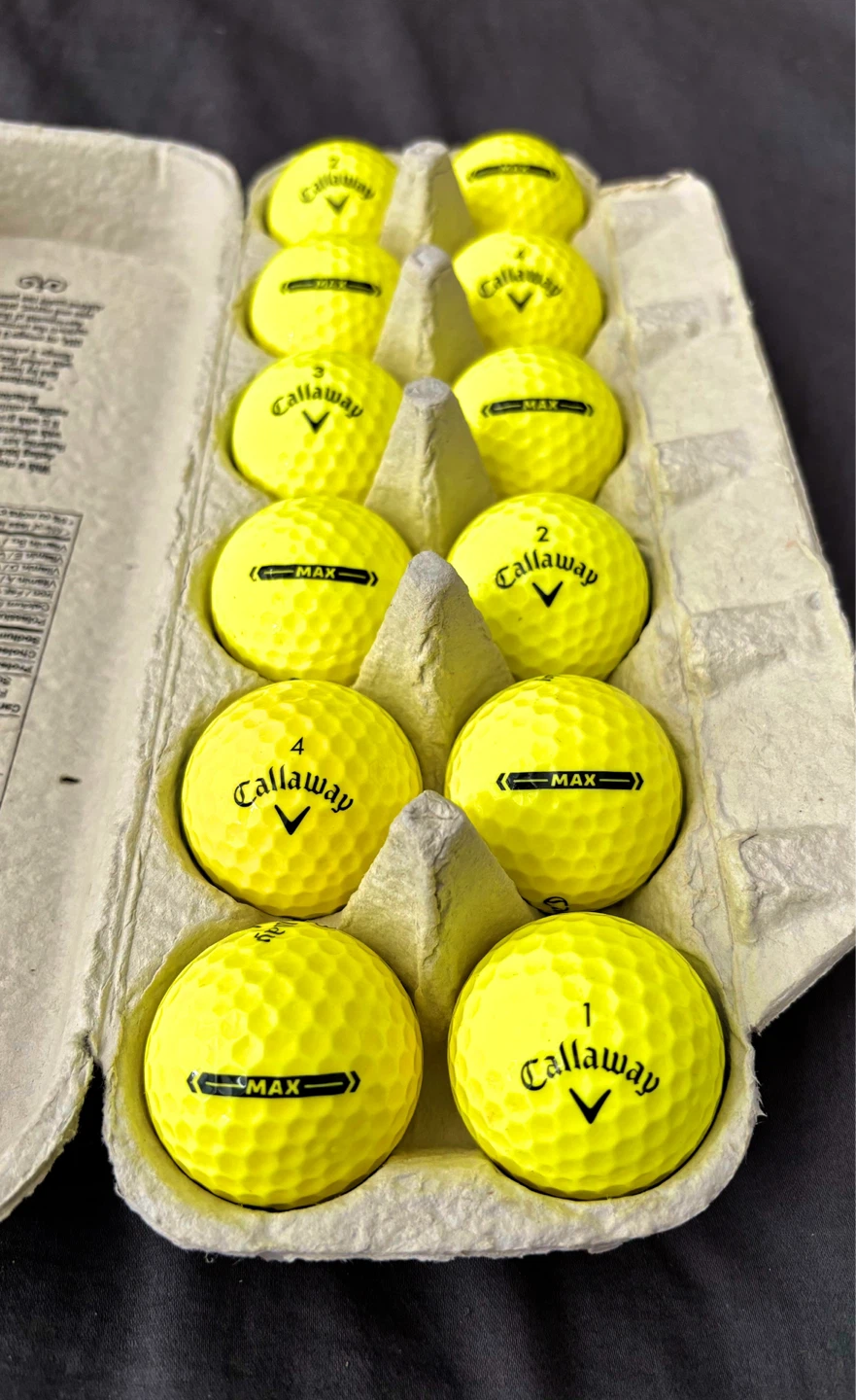12 *Rare* Callaway MAX Yellow Golf Balls