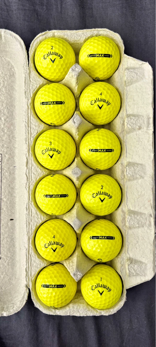 12 *Rare* Callaway MAX Yellow Golf Balls - photo 2