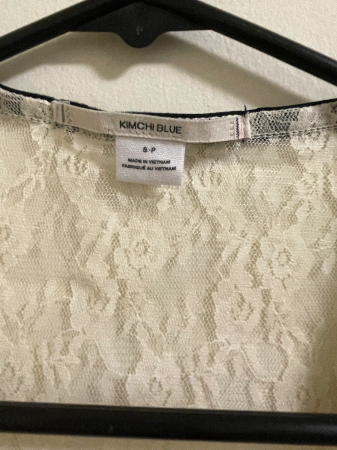Kimchi Blue Lace Top - Cream - Size S/P - photo 2