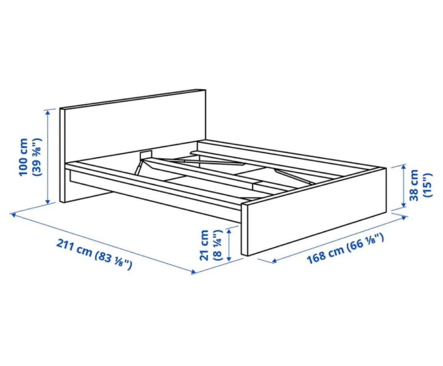 IKEA VALEVÅG Queen Hybrid Mattress & bed frame - photo 3