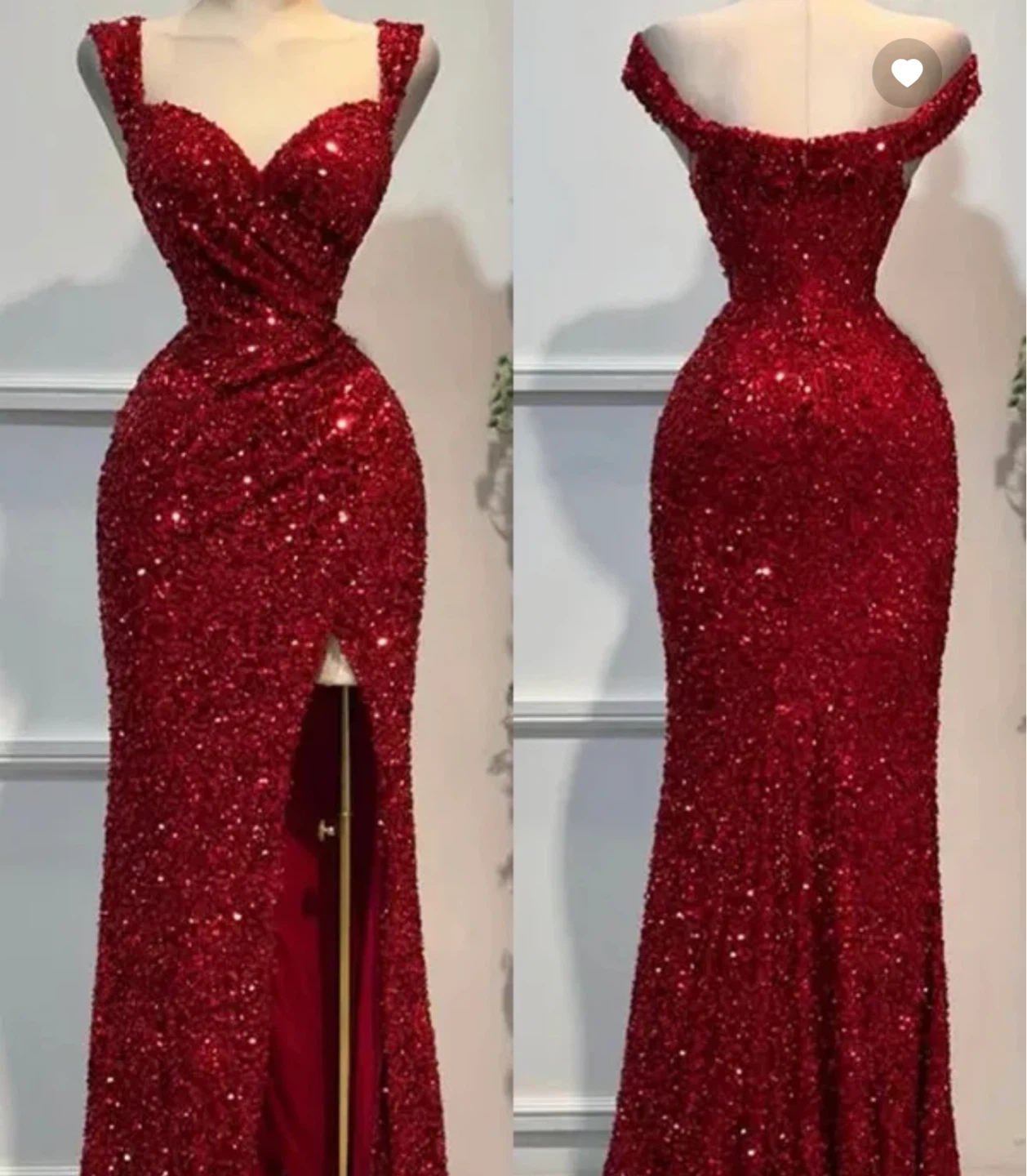 Sparkly Red Sequin Evening Gown