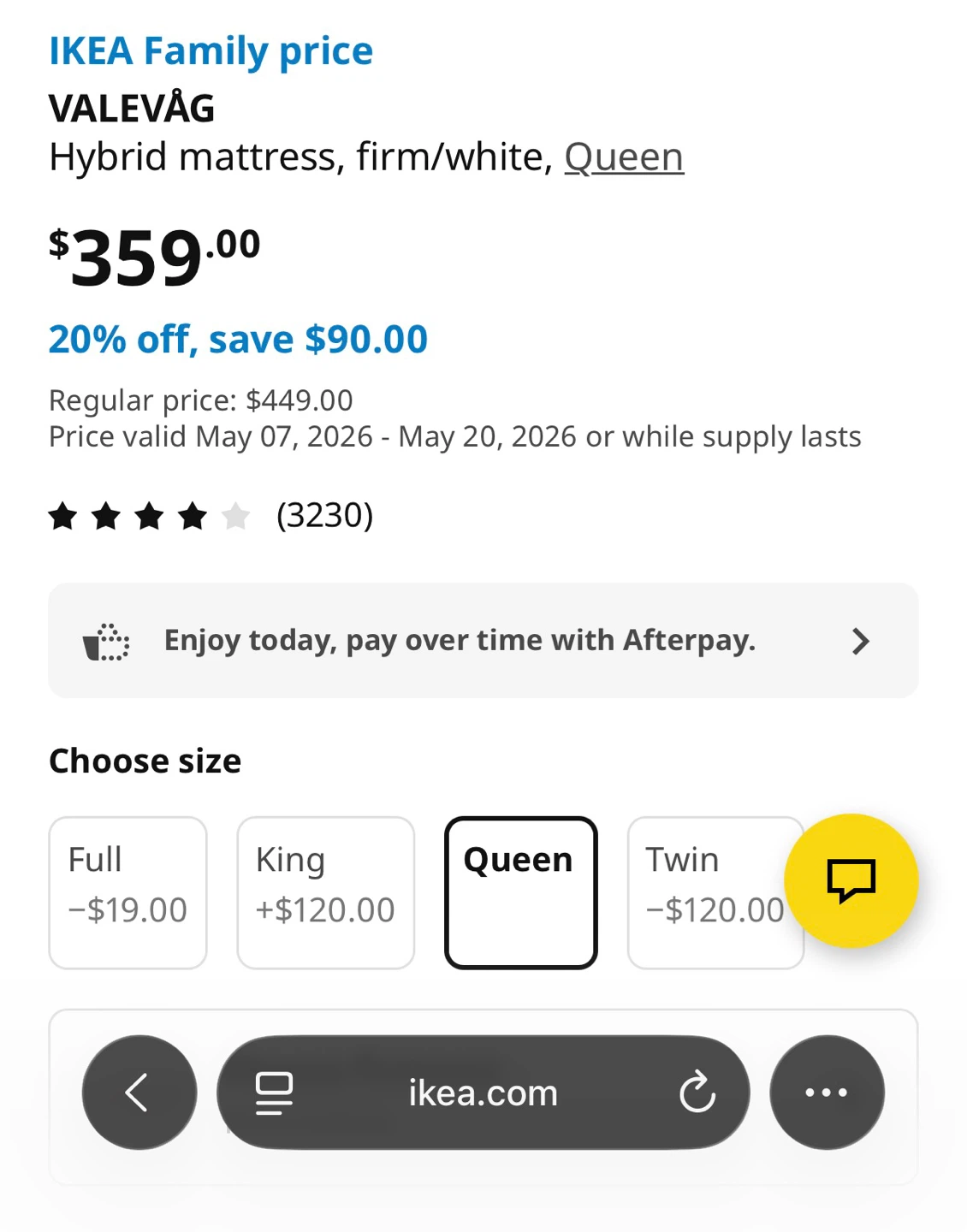 IKEA VALEVÅG Queen Hybrid Mattress & bed frame - photo 4