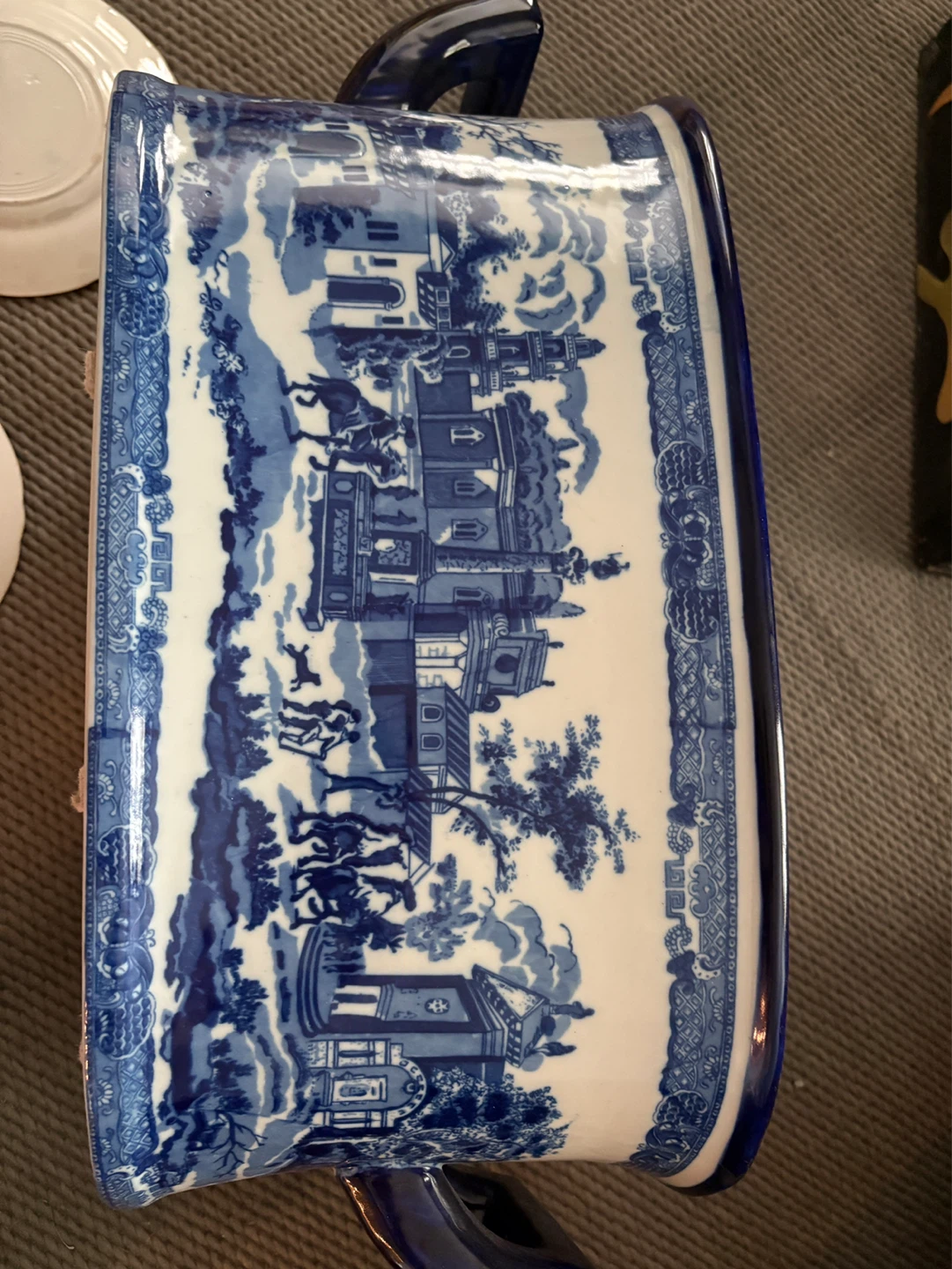 Ornate Blue and White Porcelain Dishes - photo 4