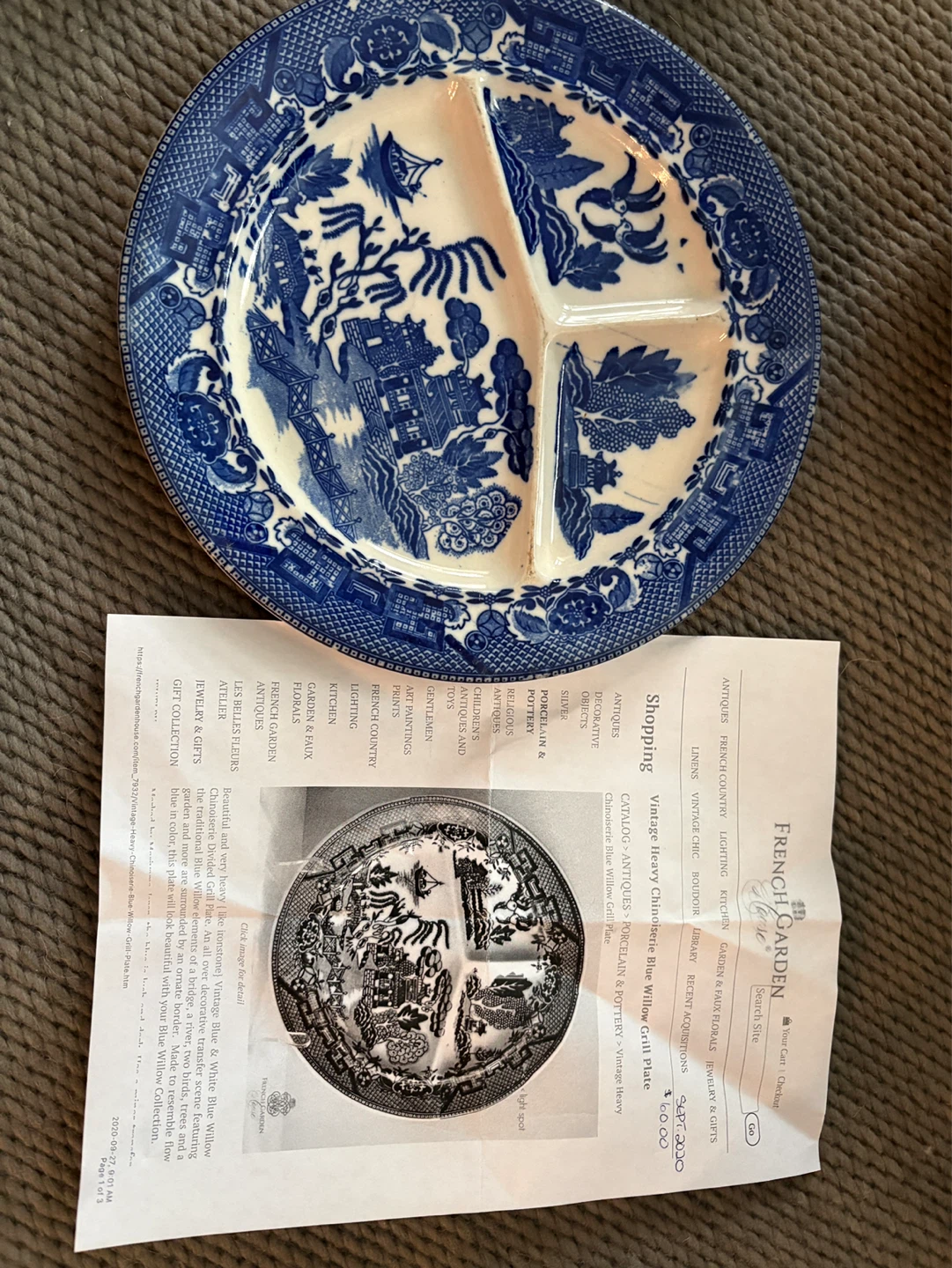 Ornate Blue and White Porcelain Dishes - photo 3