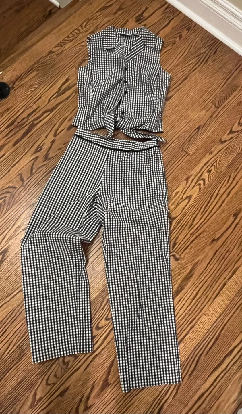 Island Dreams Gingham Set - Black & White