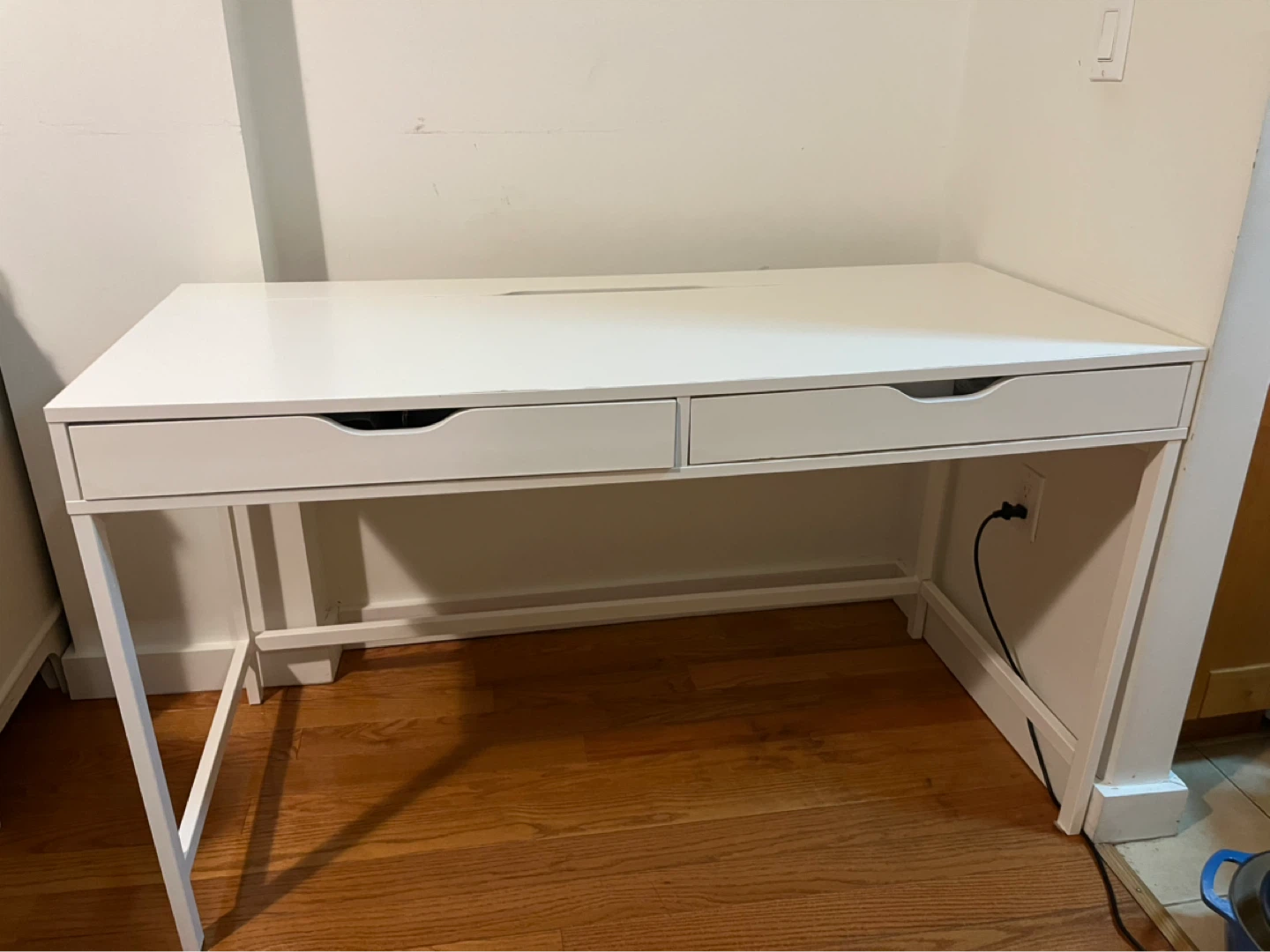 IKEA MICKE White Desk with 2 Drawers - photo 3