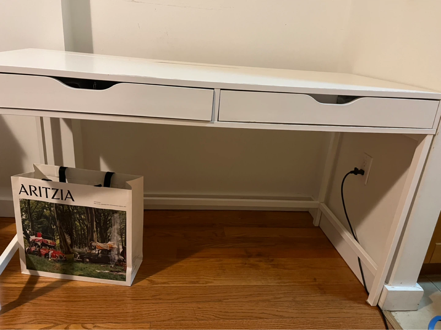 IKEA MICKE White Desk with 2 Drawers