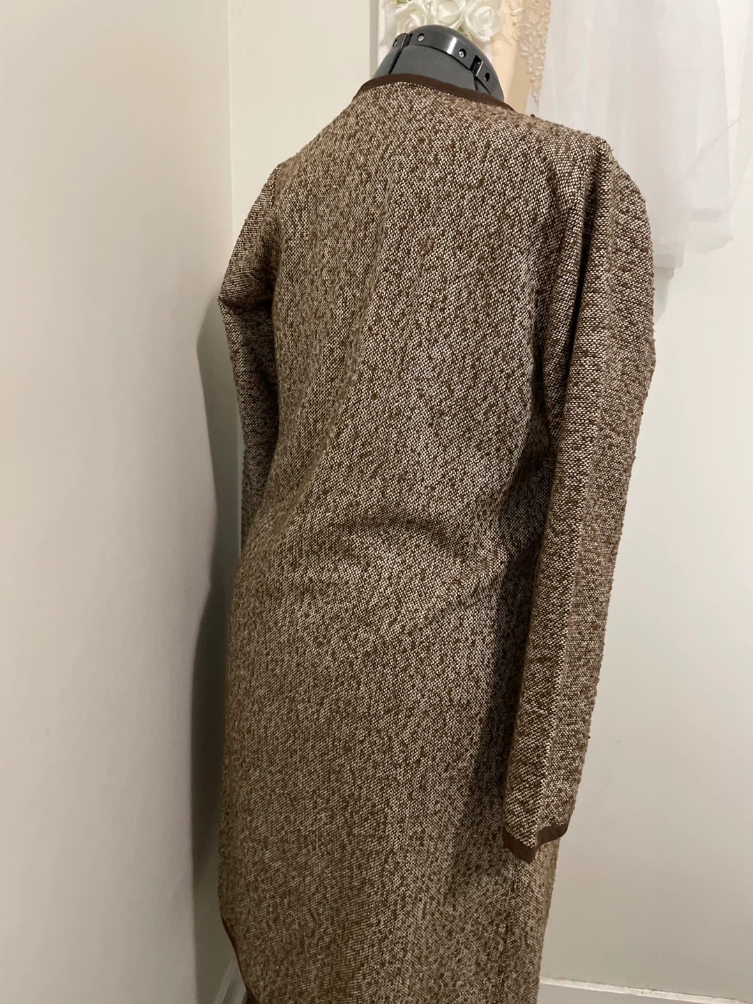 Women's Brown Tweed Coat - photo 4