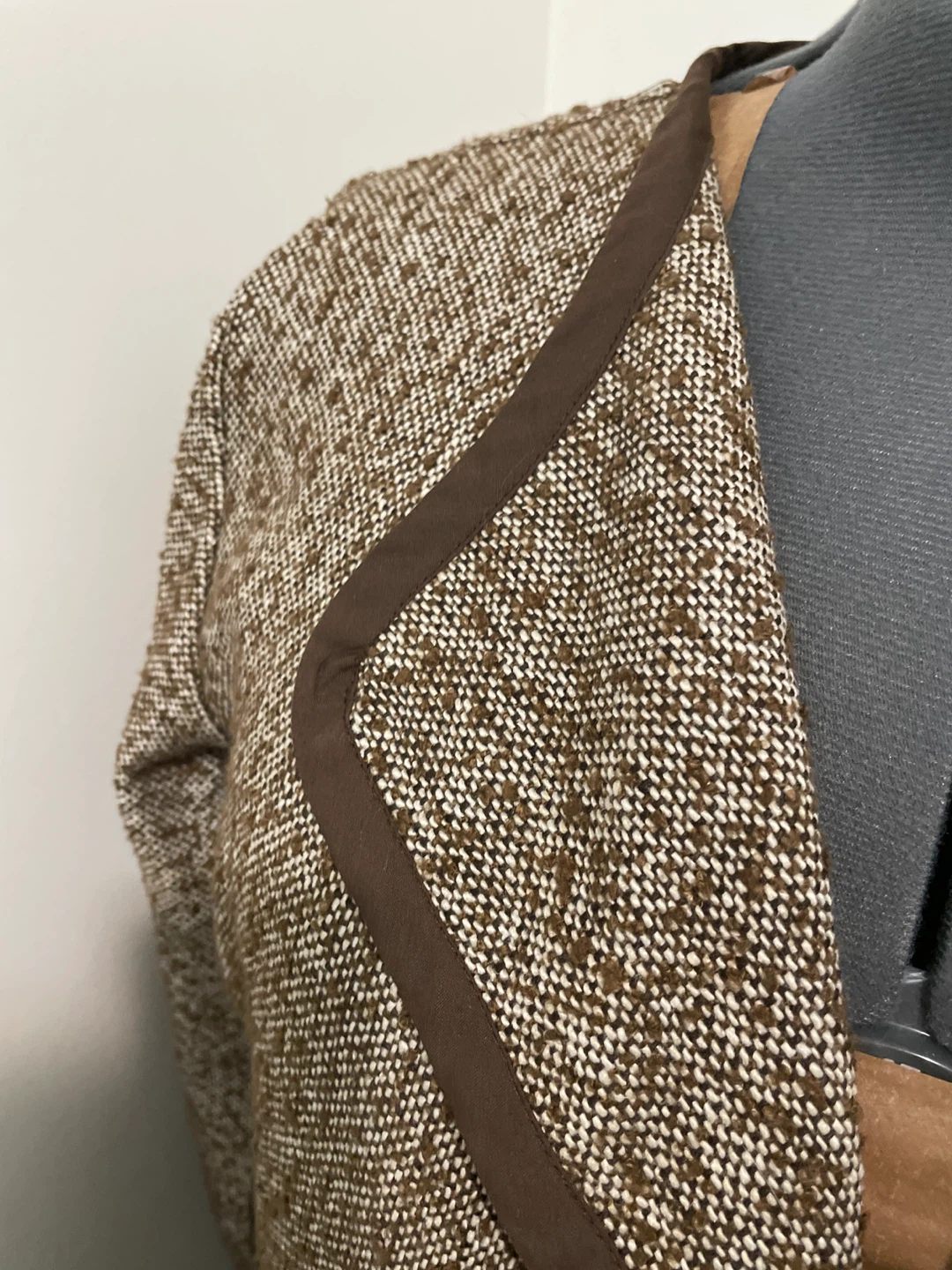 Women's Brown Tweed Coat - photo 2