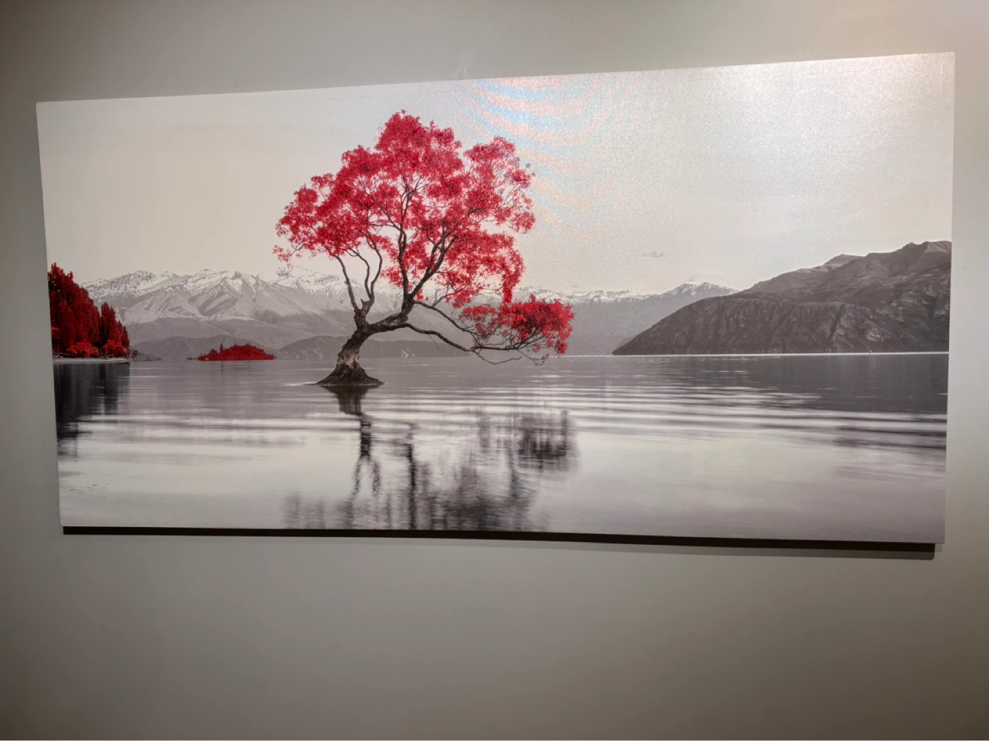 Canvas Wall Art - Buddha & Red Tree Landscape - photo 2