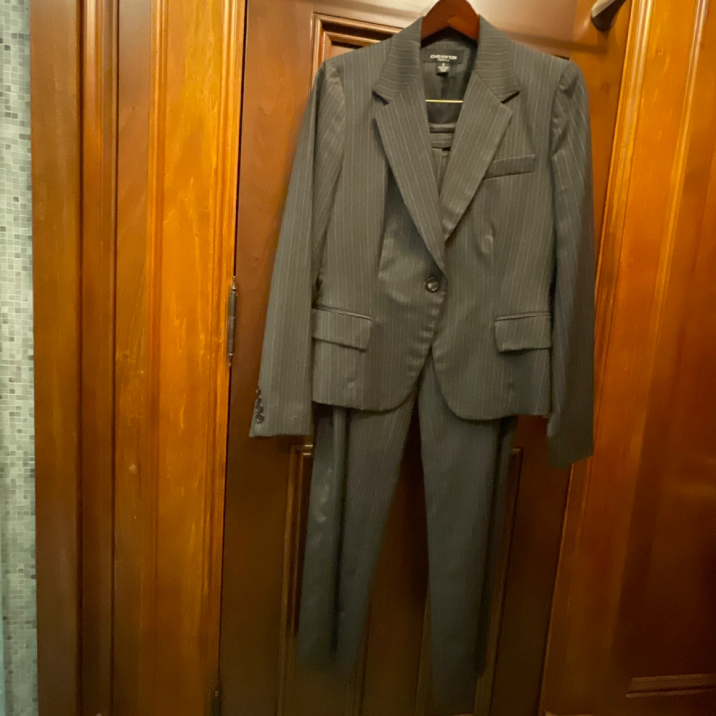 Women’s Pinstripe Suit - Blazer and Pants