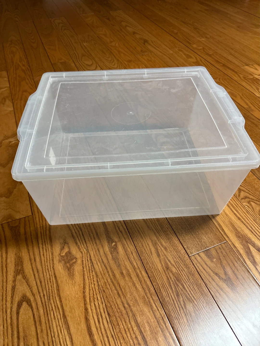 Clear Plastic Storage Bin with Lid