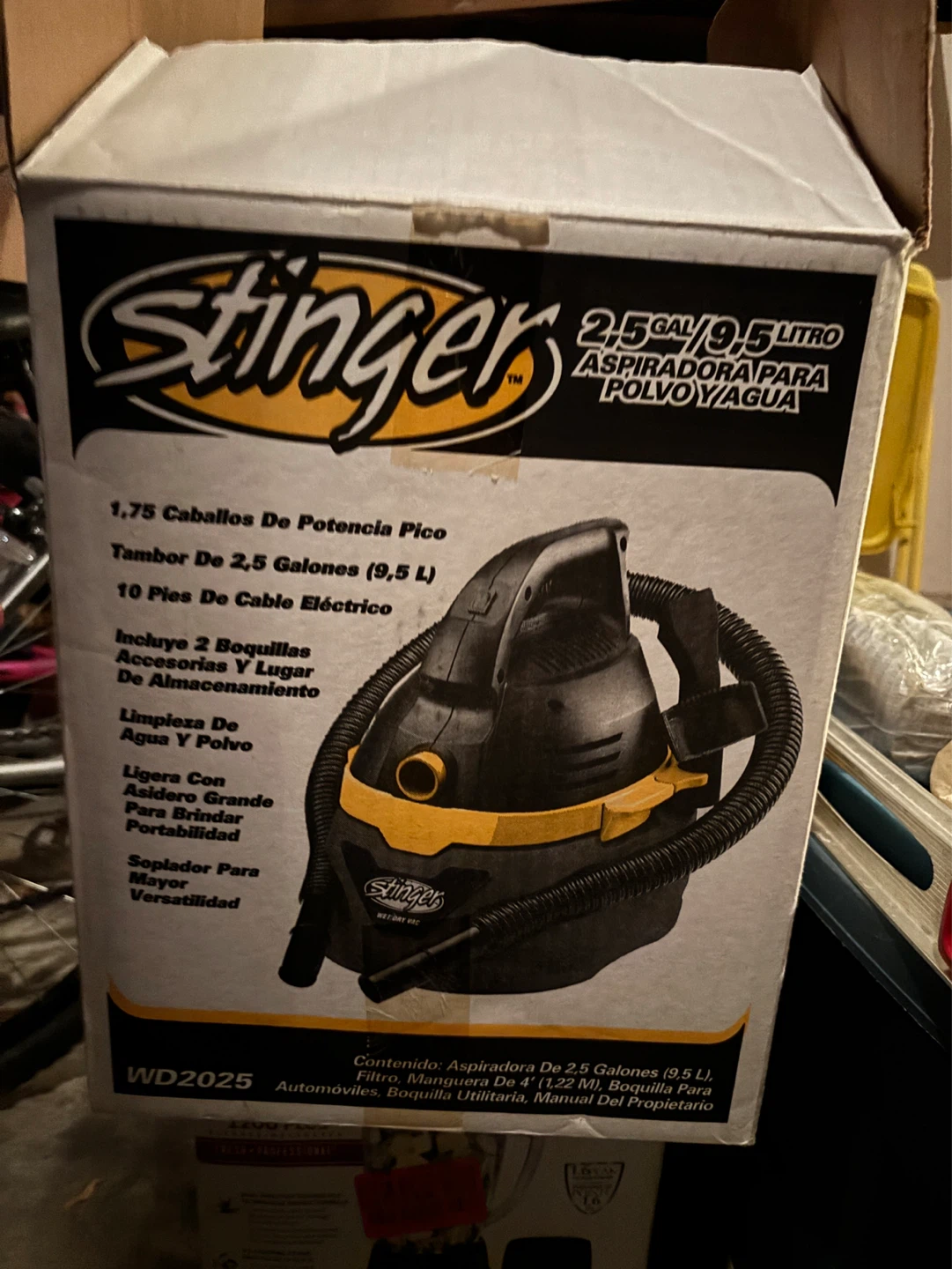 Stinger WD2025 2.5 Gal Wet/Dry Vacuum
