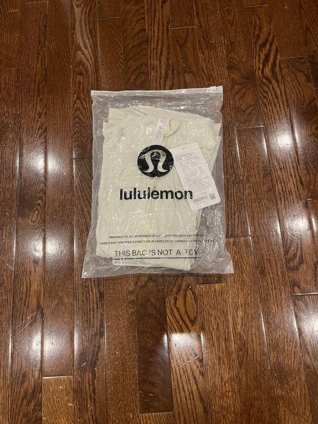 Lululemon White and Gold Luon Define Jacket/Leggings Size 6 - photo 2