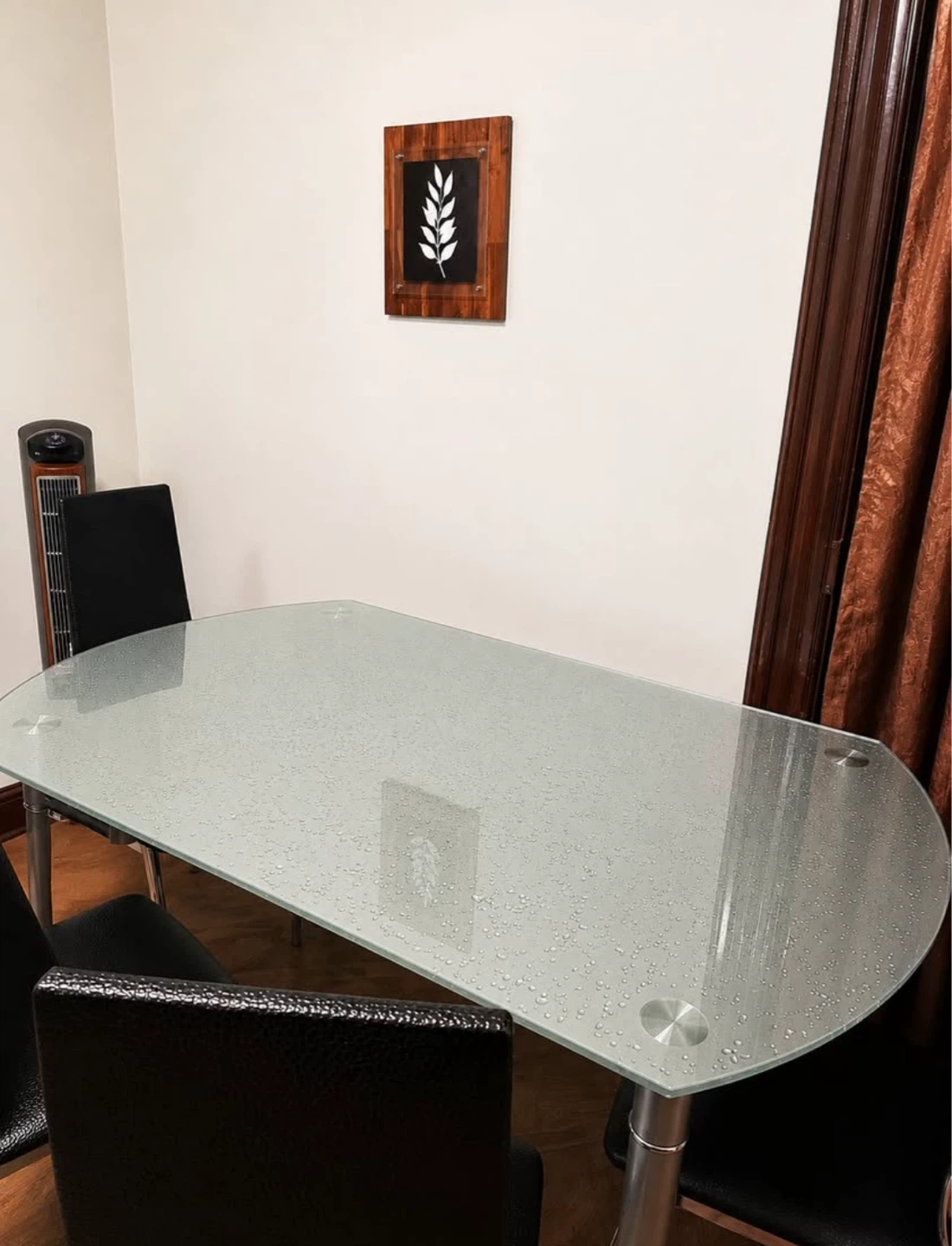 Glass Dining Table with 4 Chairs