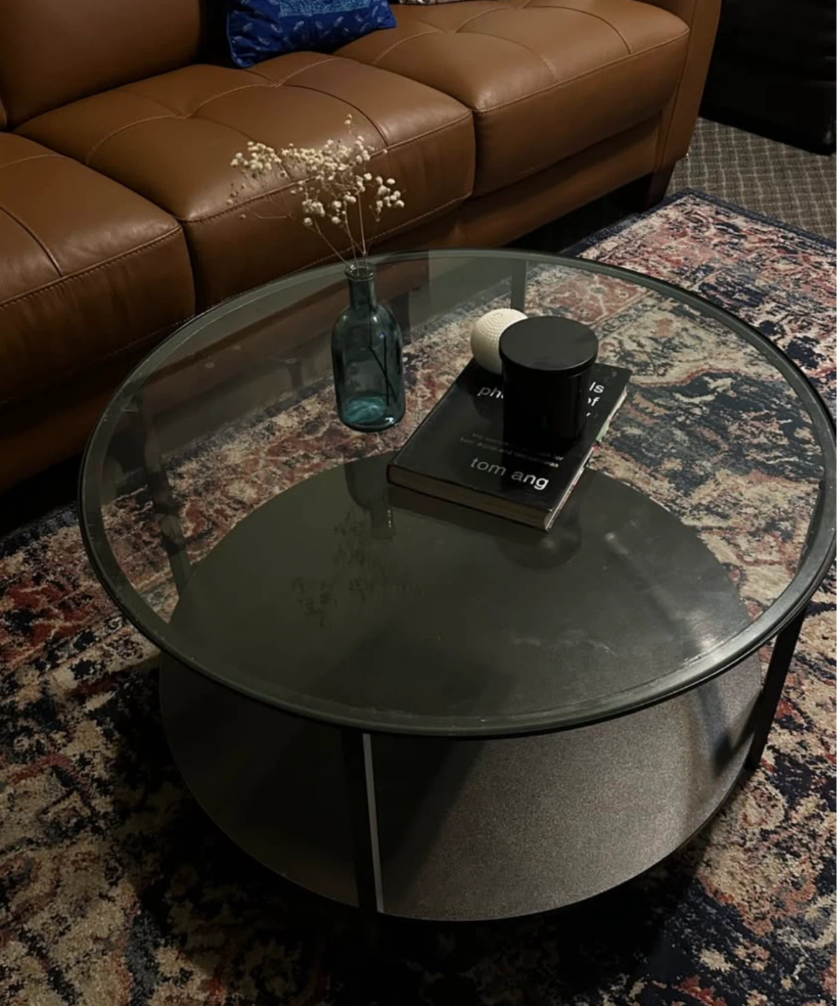 IKEA Round Glass Coffee Table
