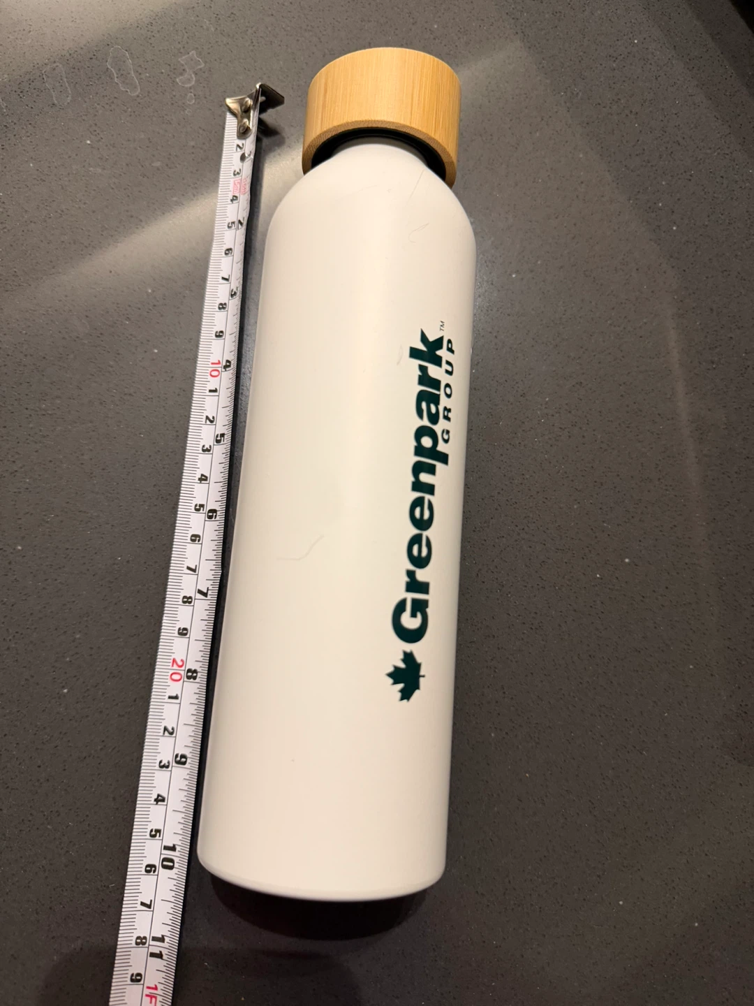 Greenpark Group White Water Bottle with Bamboo Lid - photo 2