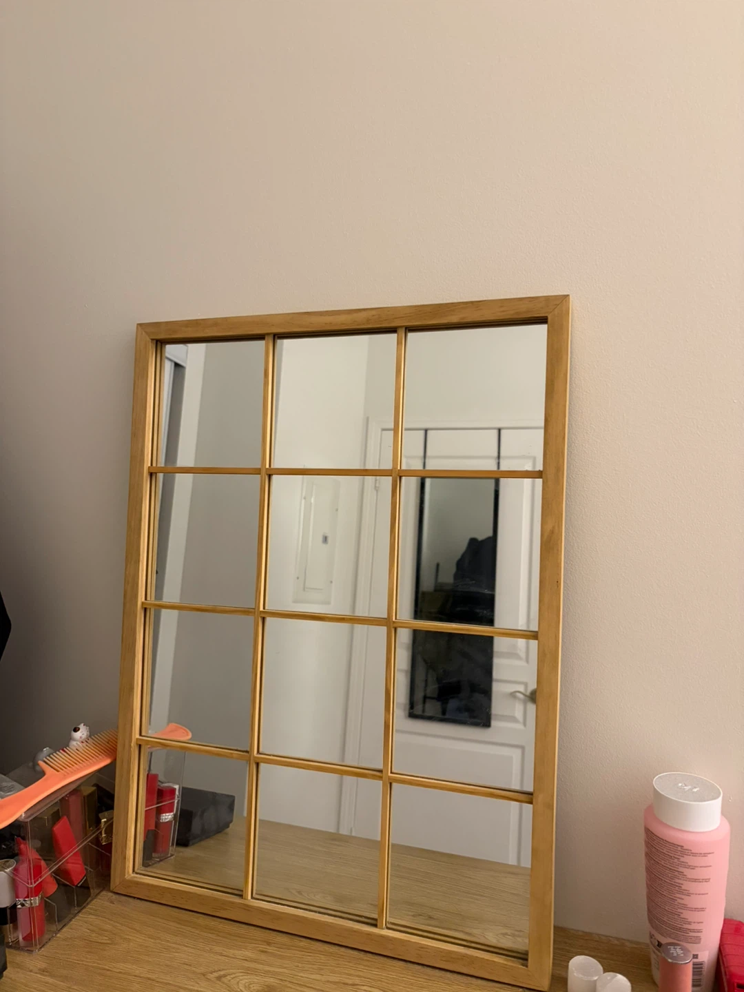 Wooden Grid Mirror Bouclair