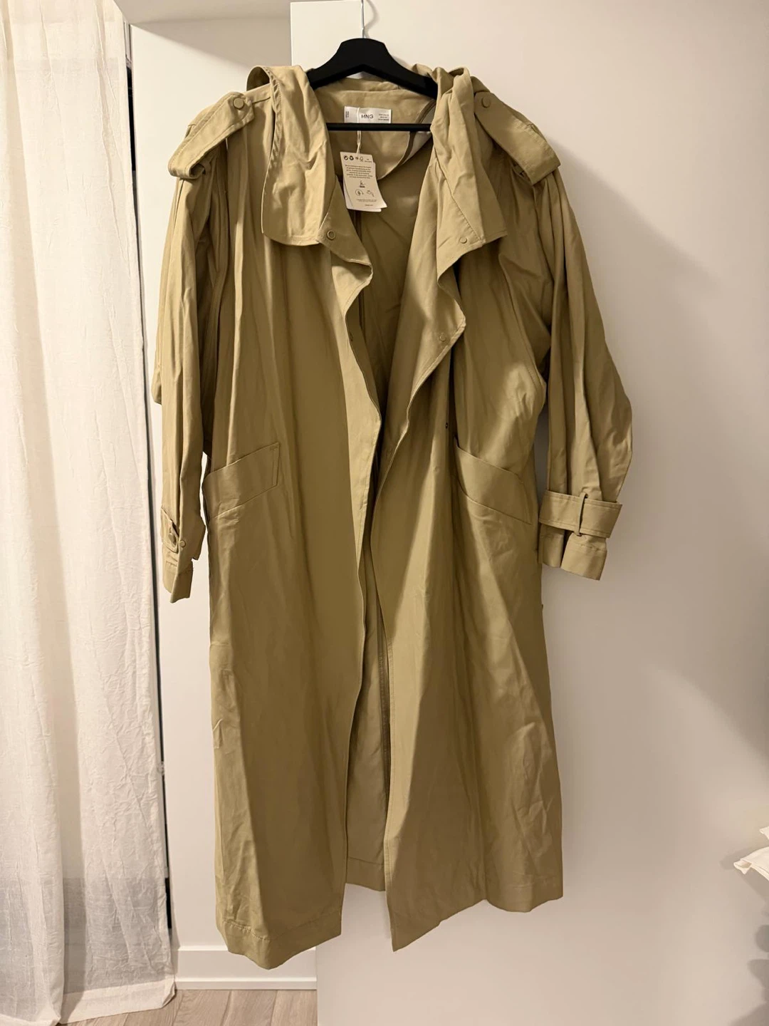 MNG Beige Trench Coat Size S fits and Medium