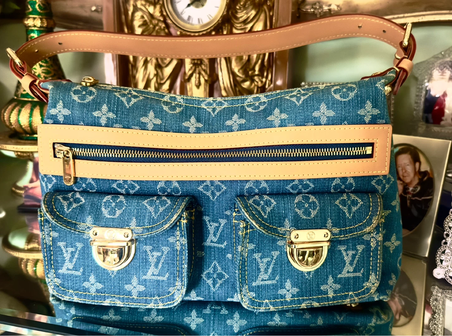 Louis Vuitton Denim Monogram Shoulder Bag