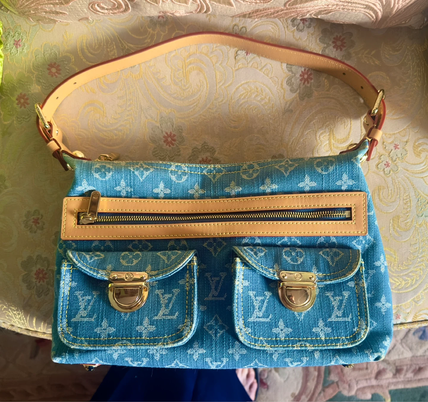 Louis Vuitton Denim Monogram Shoulder Bag - photo 5
