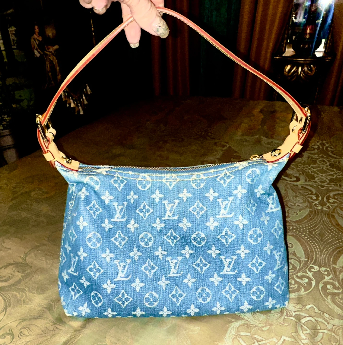 Louis Vuitton Denim Monogram Shoulder Bag - photo 3