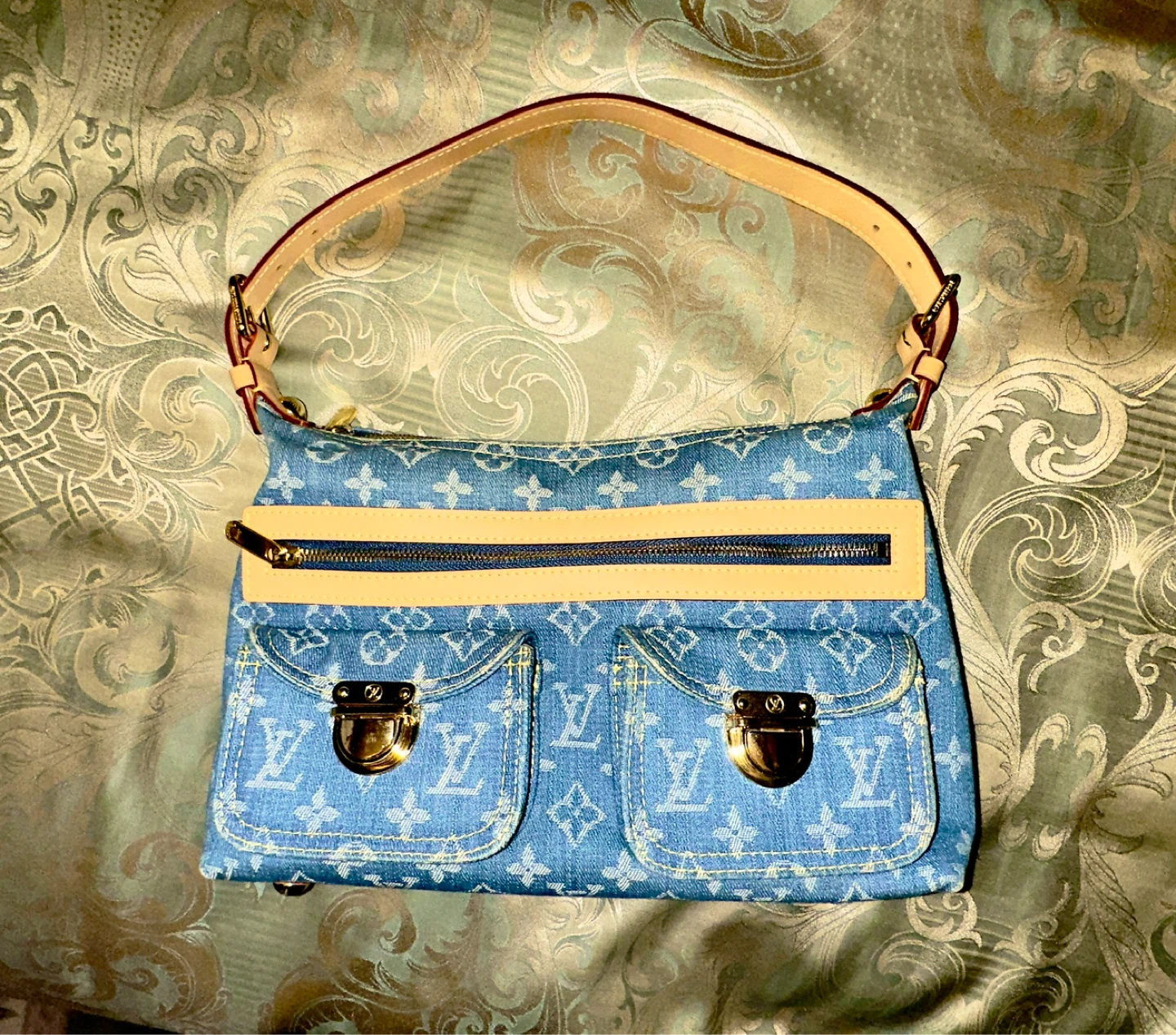 Louis Vuitton Denim Monogram Shoulder Bag - photo 4