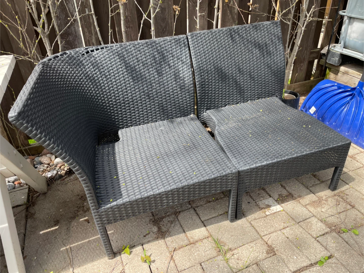 Dark Grey rattan  Loveseat - photo 3