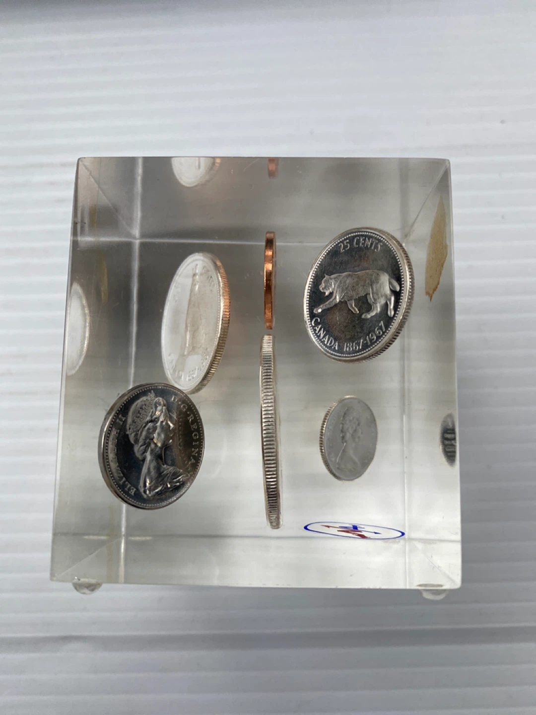 Canadian silver  Coin Collection Paperweight - photo 3