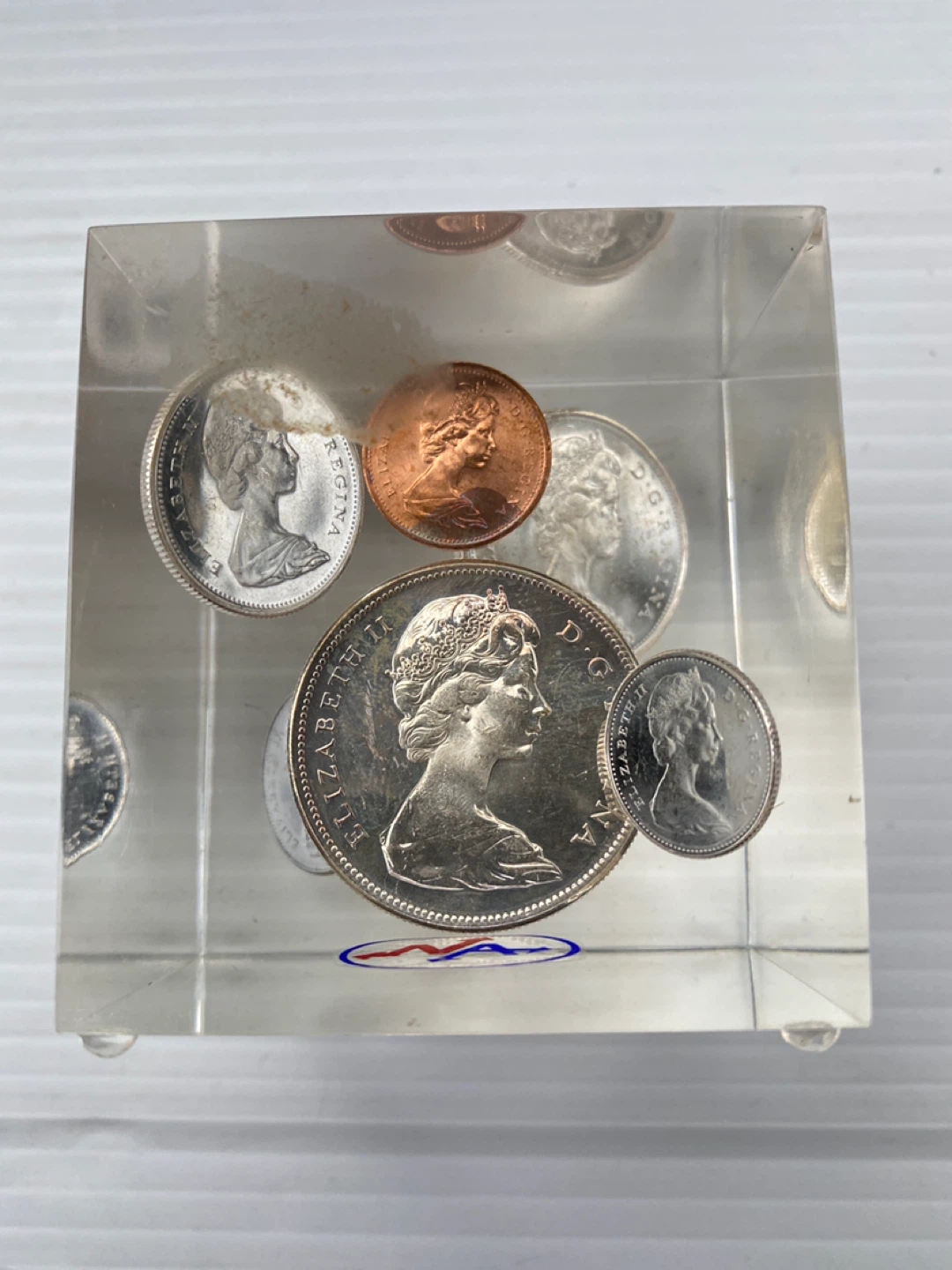 Canadian silver  Coin Collection Paperweight - photo 2