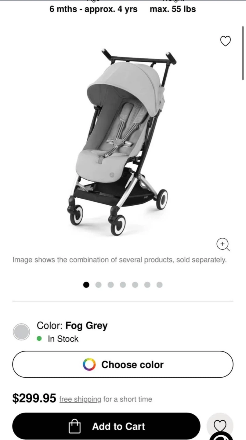 Cybex Gold Libelle Stroller - Fog Grey - photo 2