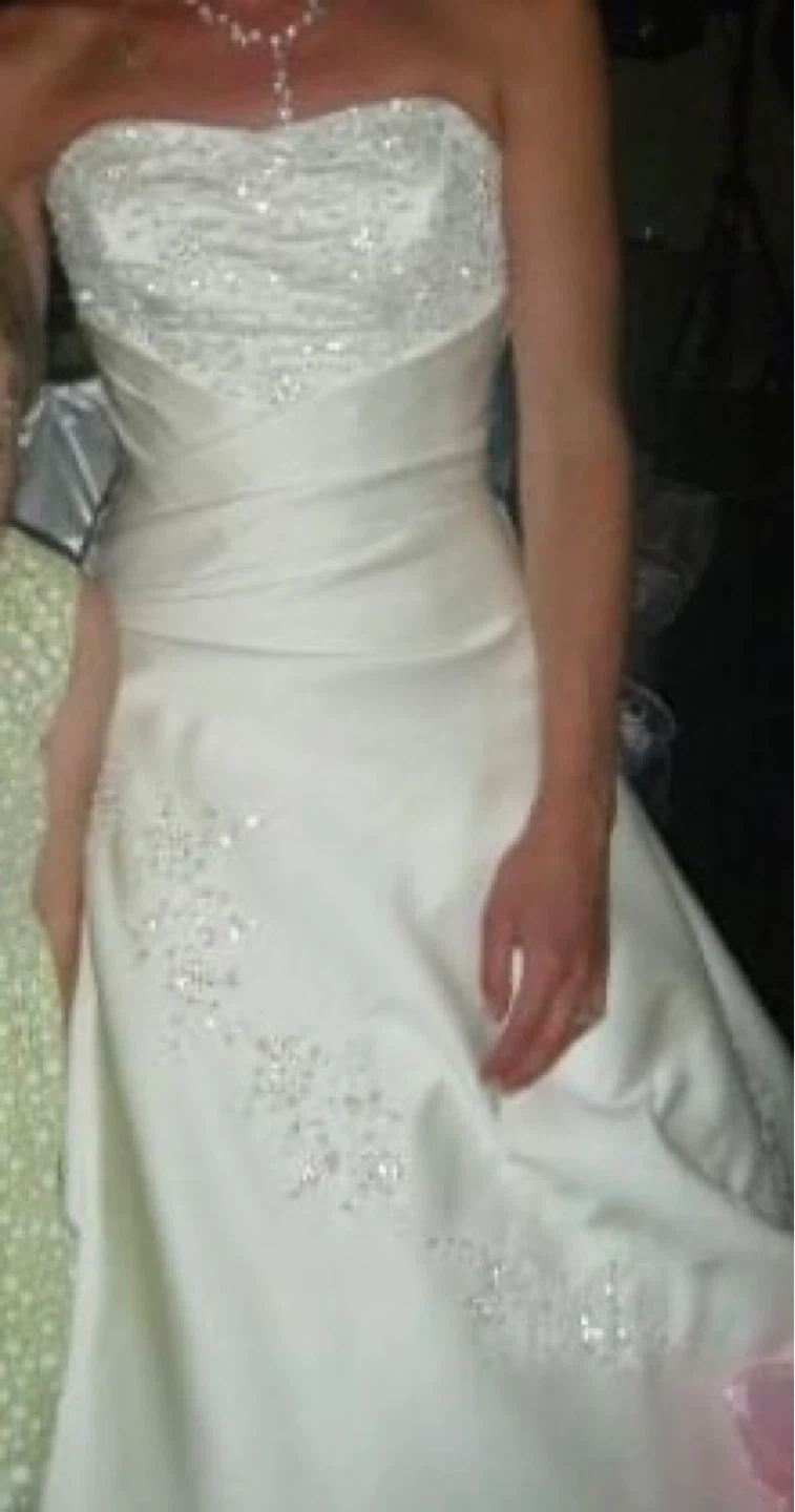 Strapless Wedding Dress with Beading - photo 3