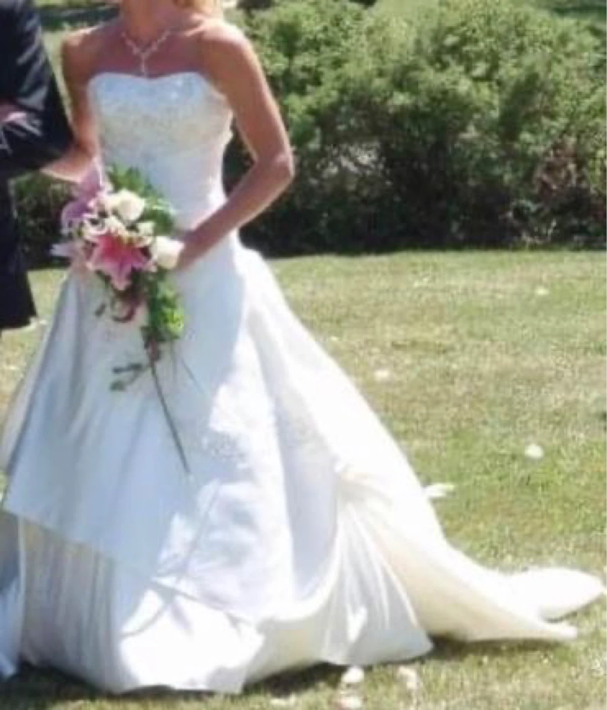 Strapless Wedding Dress with Beading - photo 2