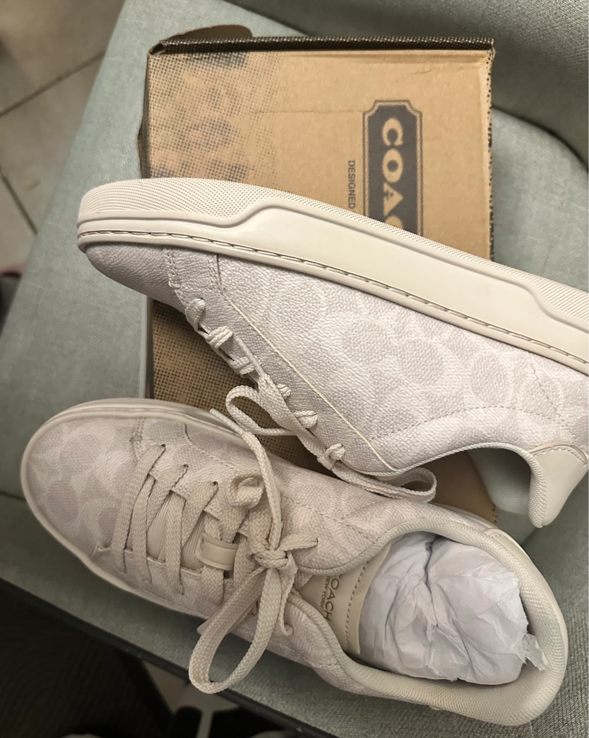 COACH High Line Signature Canvas Sneakers - Women's Size 7 - photo 3