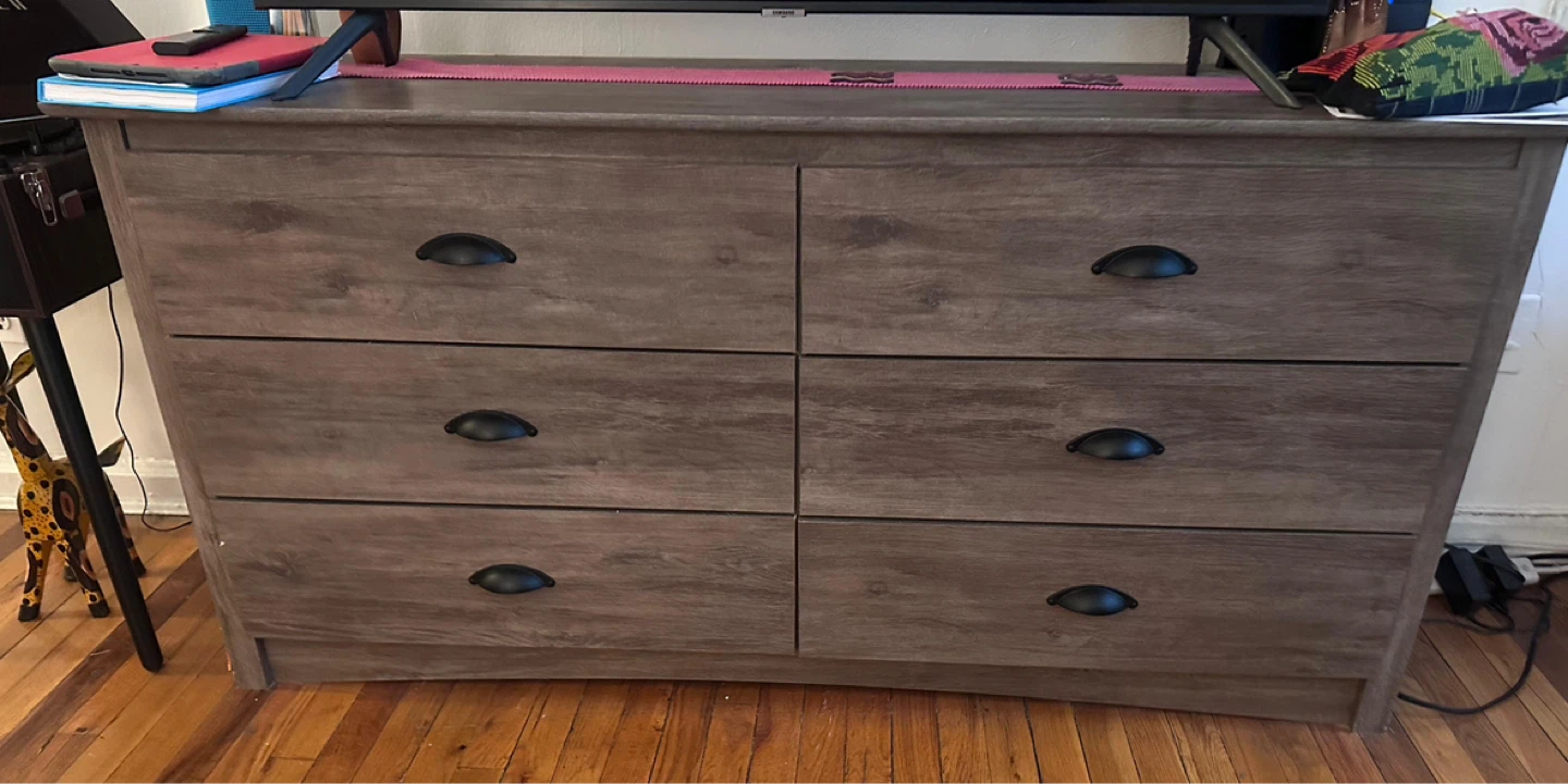 6-Drawer Dresser - Rustic Brown - photo 2