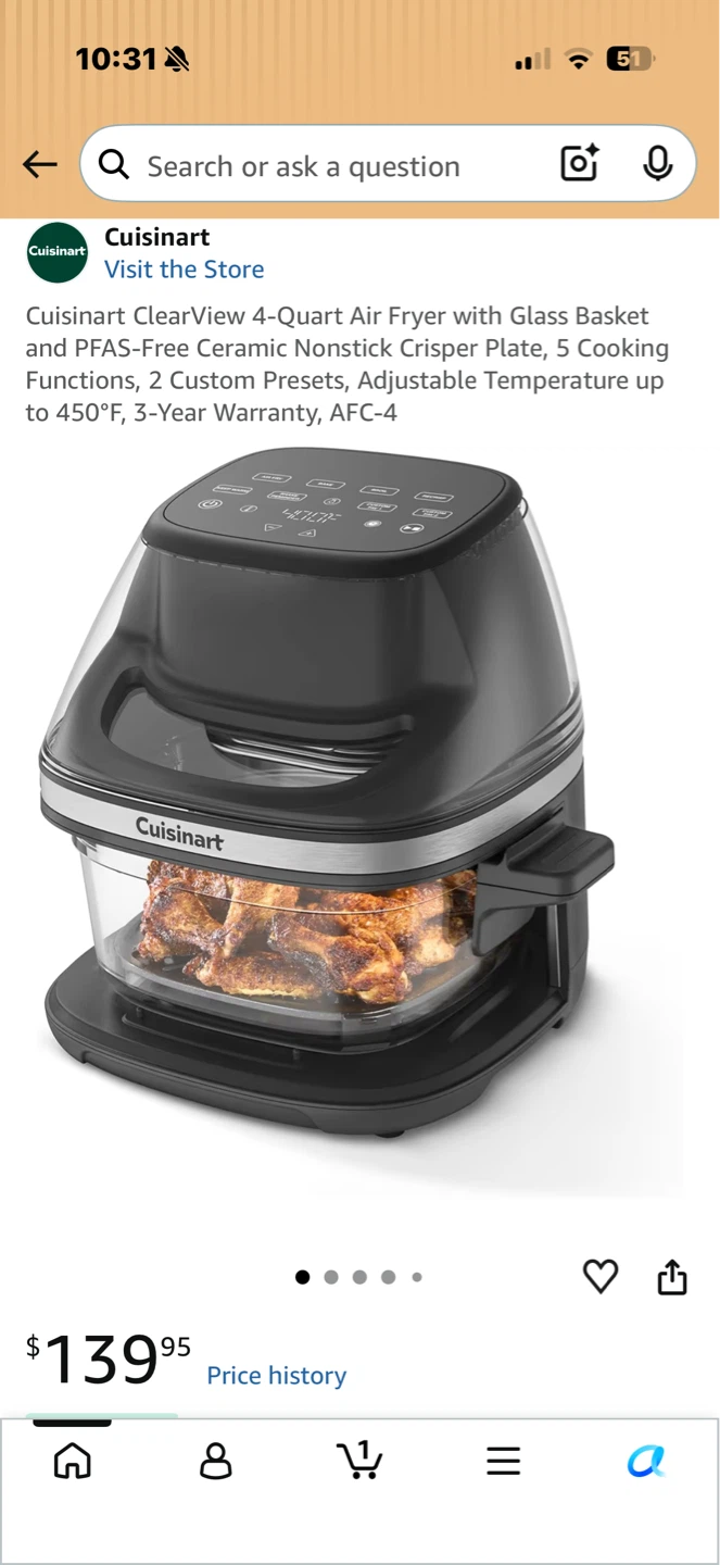 Cuisinart ClearView 4-Quart Air Fryer - photo 2