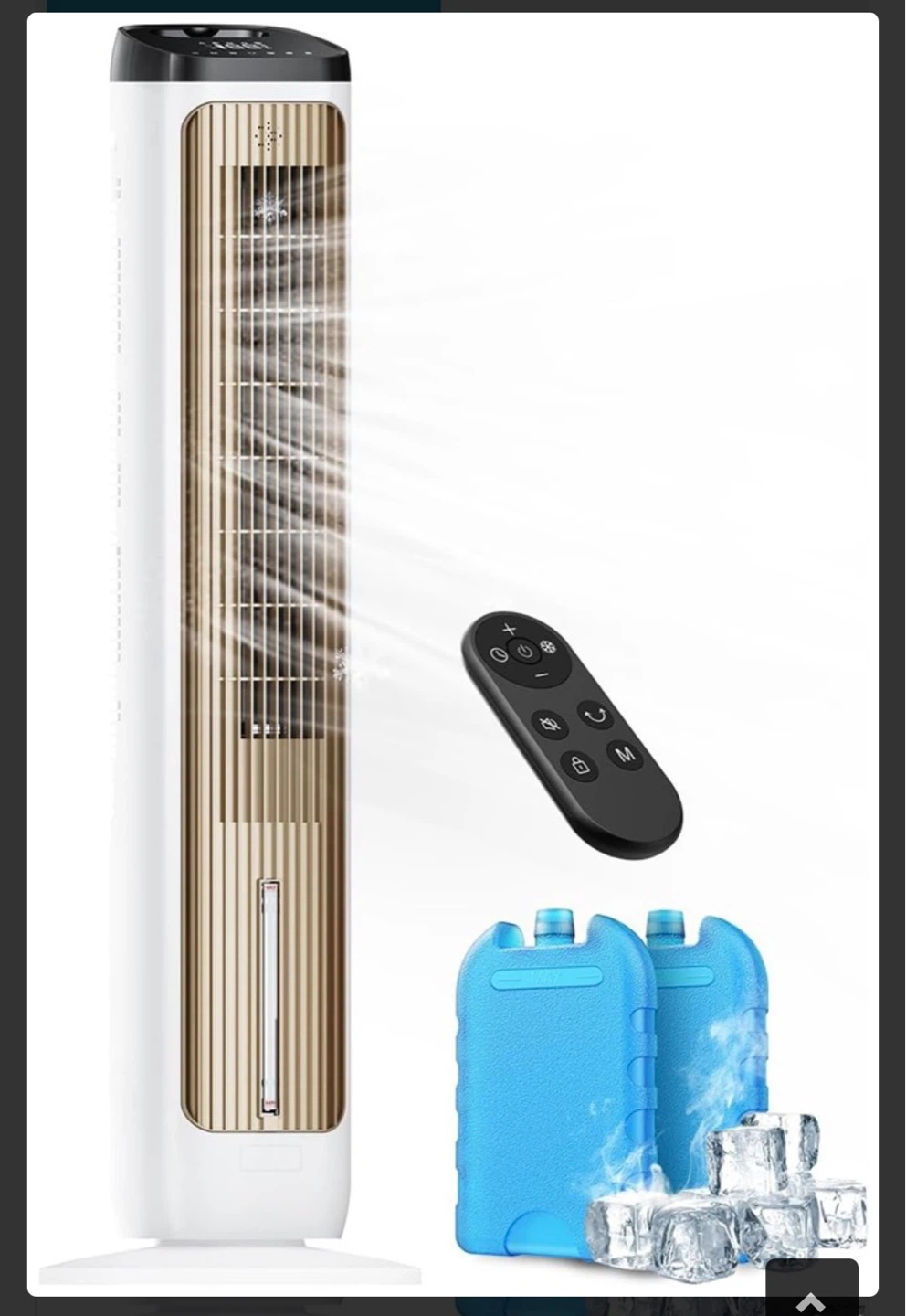 Tower Fan Air Cooler with Remote and Ice Packs