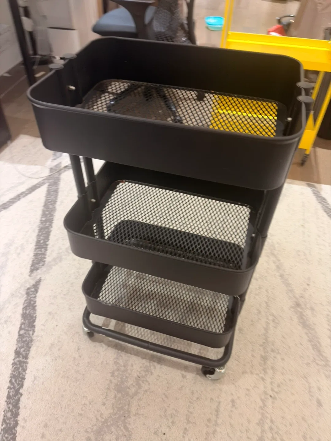 Ikea rolling utility cart black