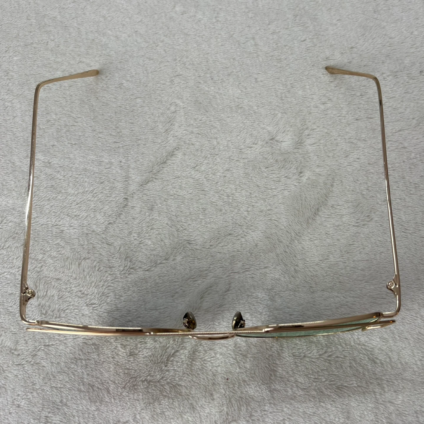 Gold Metal Frame Cat Eye Sunglasses with Pink Mirrored Tint - photo 3