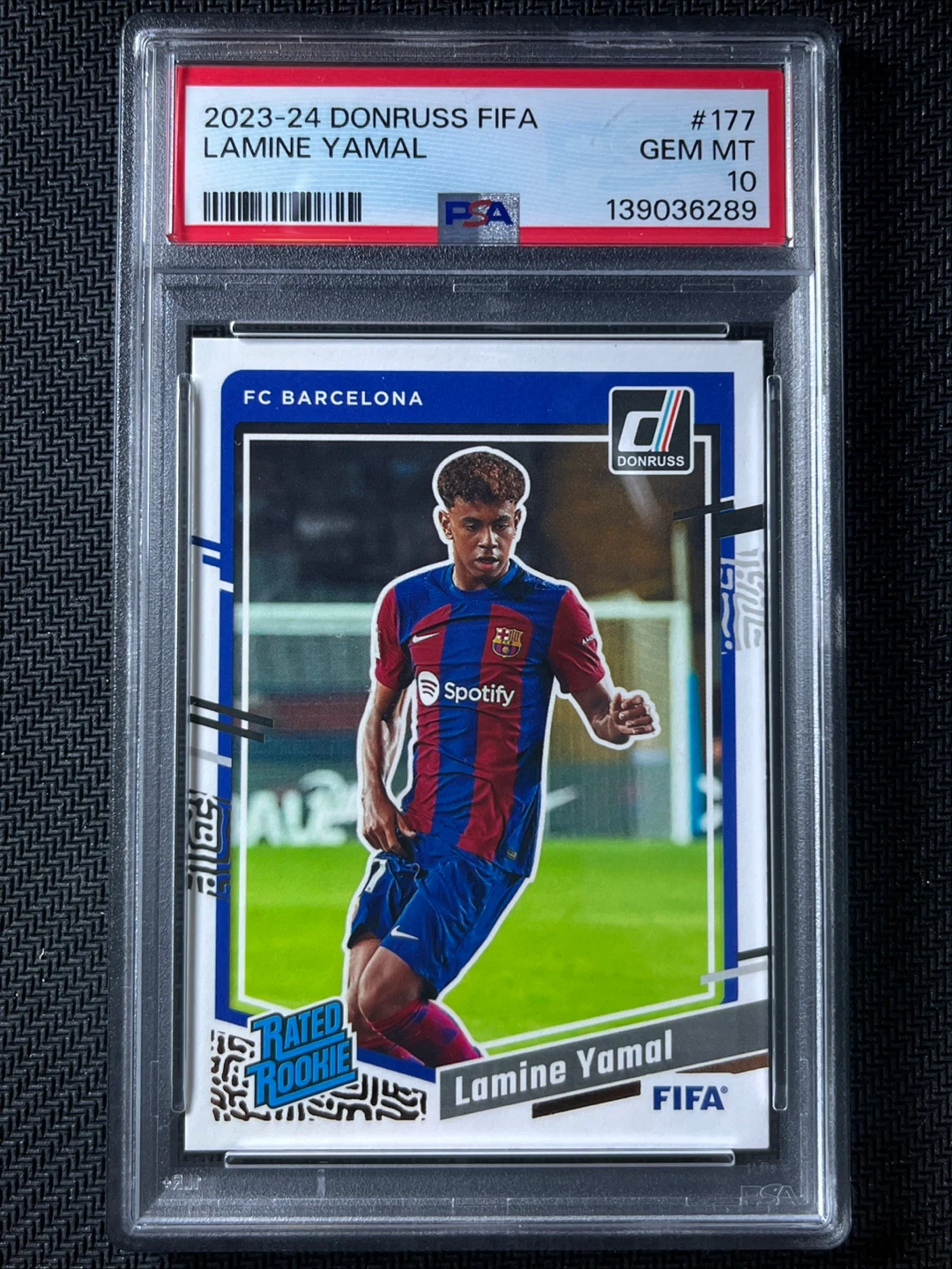 2023-24 Donruss FIFA Lamine Yamal Rated Rookie PSA 10 Gem Mint