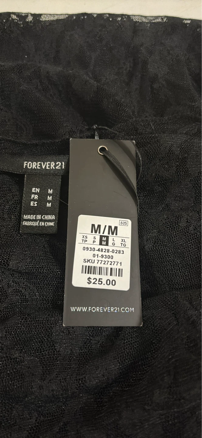 Forever 21 Black Lace Maxi Dress