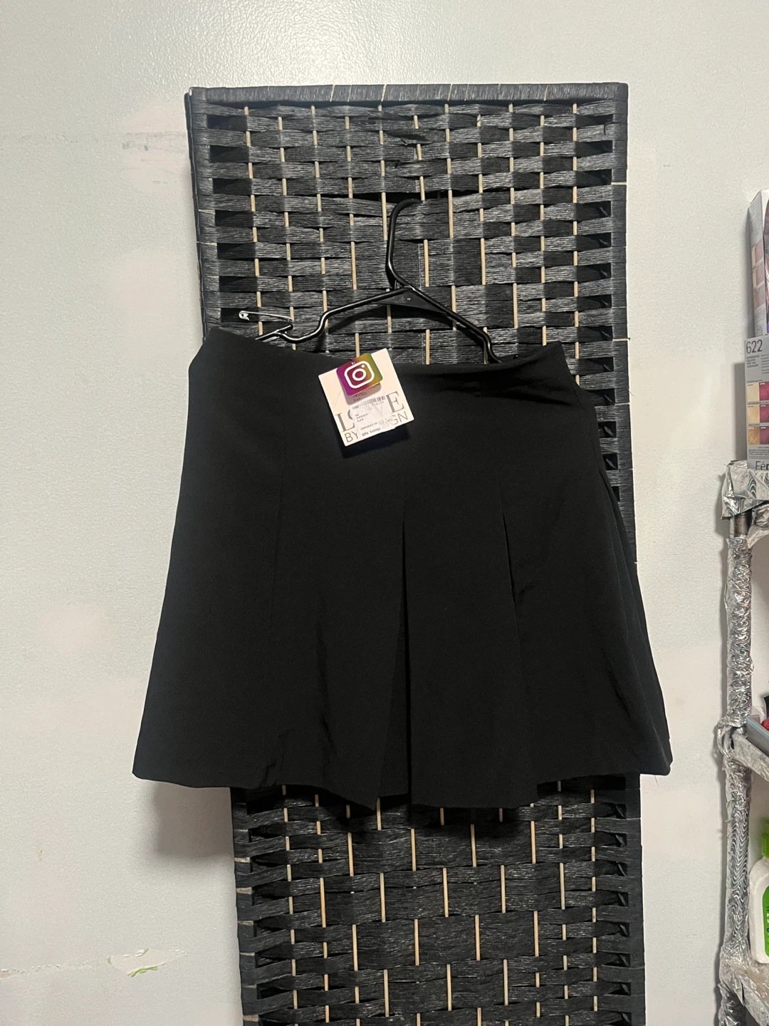 Black Pleated Mini Skirt size S