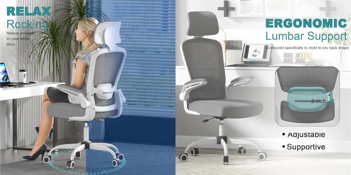 Ergonomic Office Chair w/ Adjustable Lumbar Support - photo 2