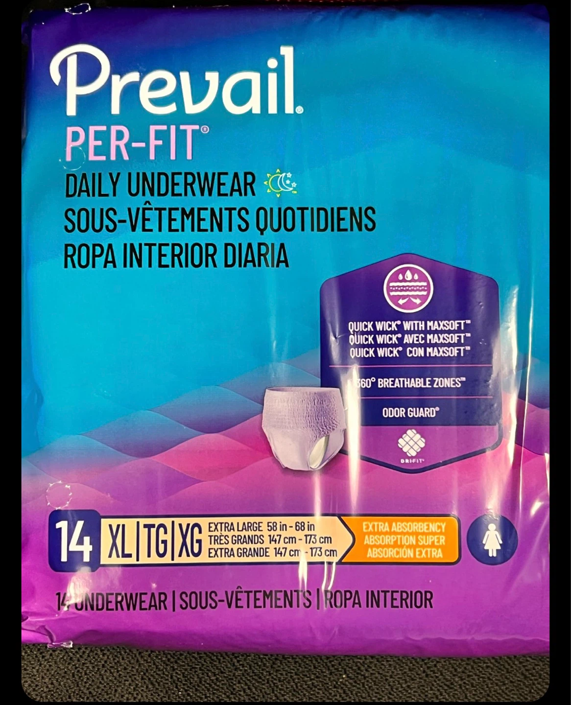 Prevail Per-Fit XL Underwear 14ct