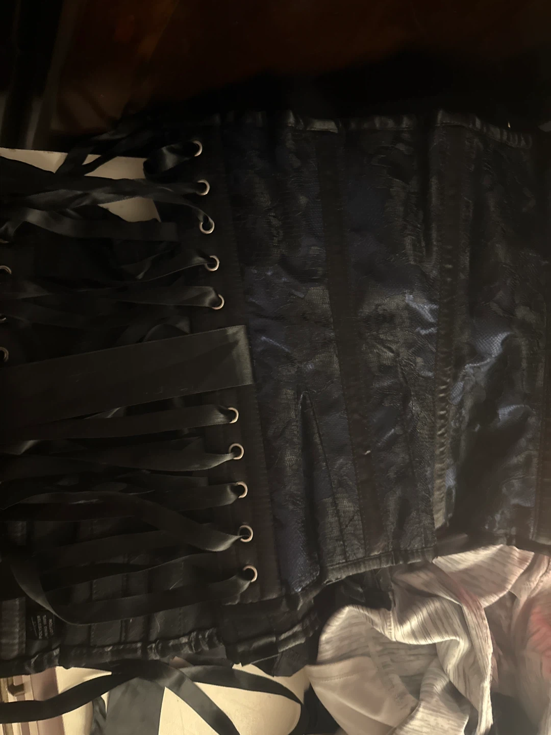 Black Corset with Lace Detail