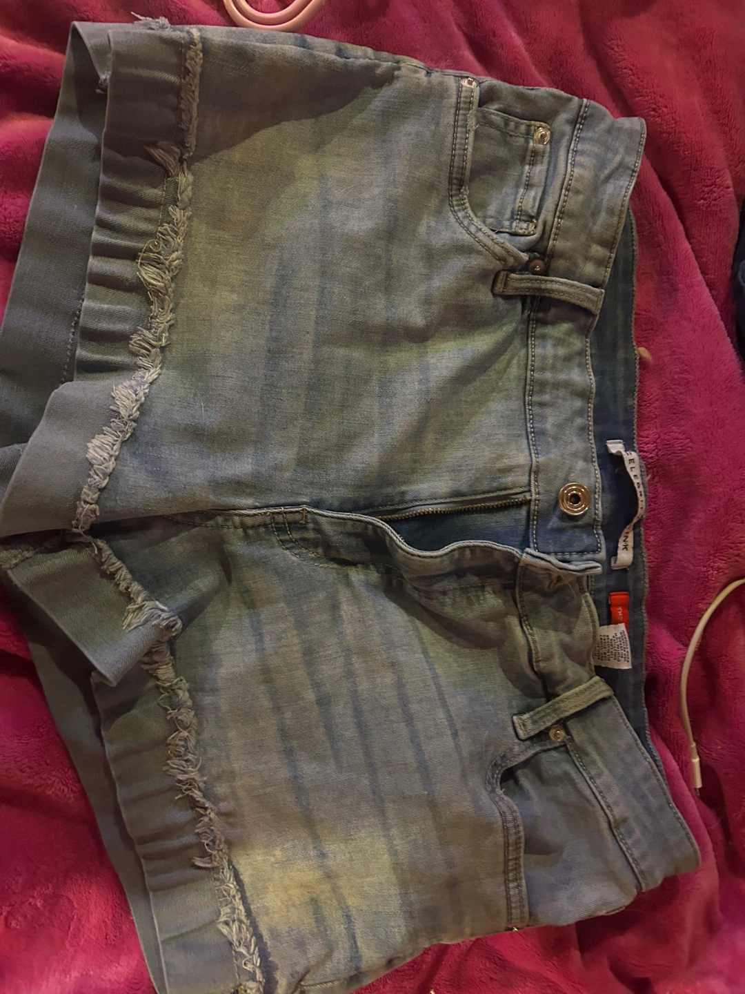 Blue Denim Cutoff Shorts